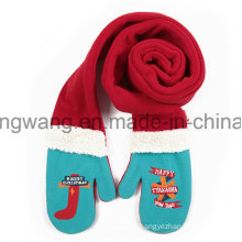 Fashion Winter Knitted Polar Fleece Polyester Long Scarf for Christmas